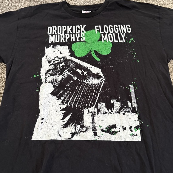 Dropkick Murphys Flogging Molly T Shirt SZ L Large 2018‎ Tour Made In USA - Picture 2 of 4